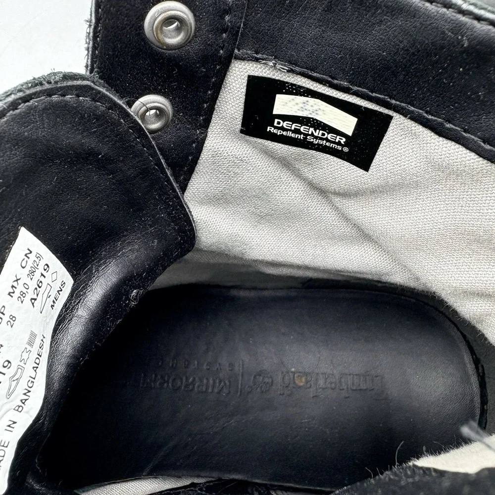 Timberland Boots Mens Size 10 Combat Black Leather Defender Repellent